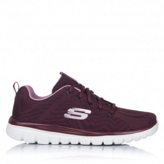 MODA / SNEAKERS SKECHERS 12615/WINE 